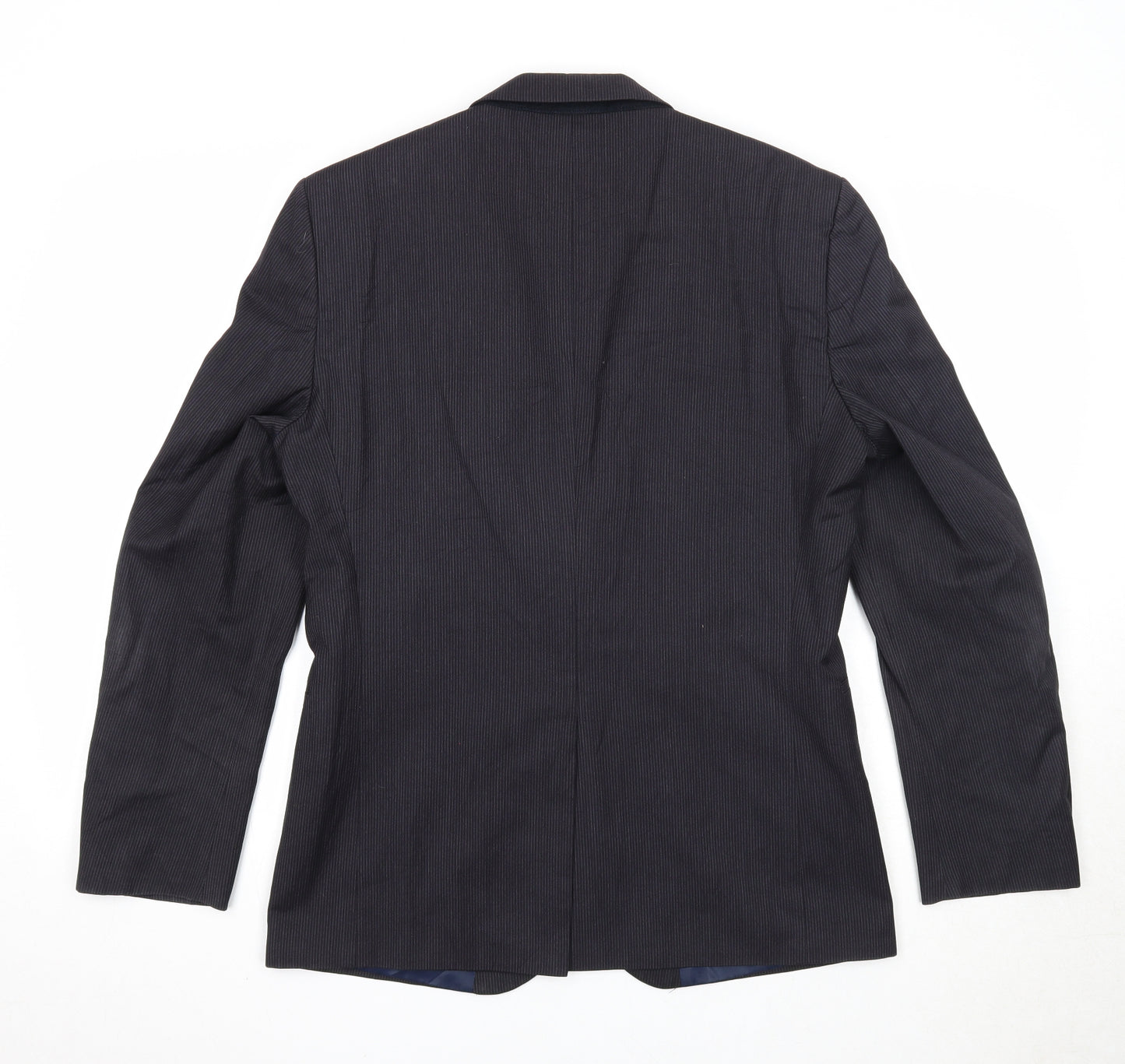 NEXT Mens Black Striped Polyester Jacket Suit Jacket Size 38 Regular - Pinstripes