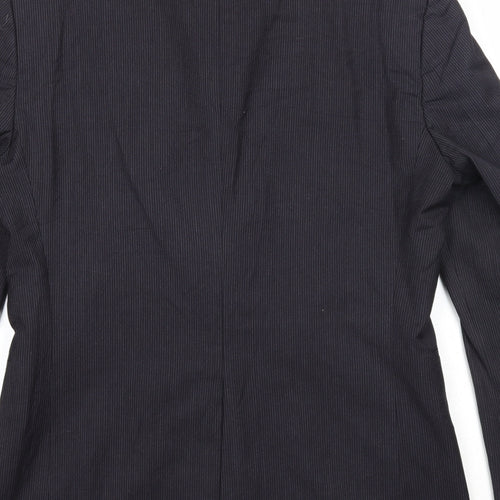NEXT Mens Black Striped Polyester Jacket Suit Jacket Size 38 Regular - Pinstripes