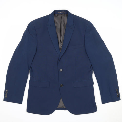 NEXT Mens Blue Polyester Jacket Suit Jacket Size 38 Regular