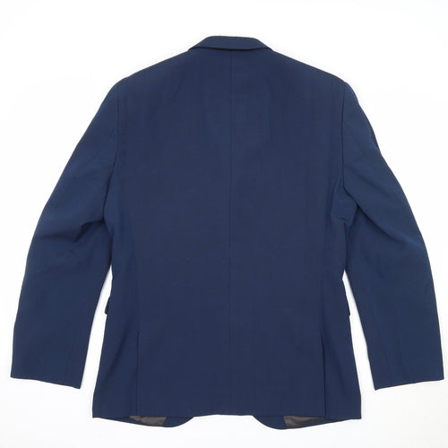 NEXT Mens Blue Polyester Jacket Suit Jacket Size 38 Regular
