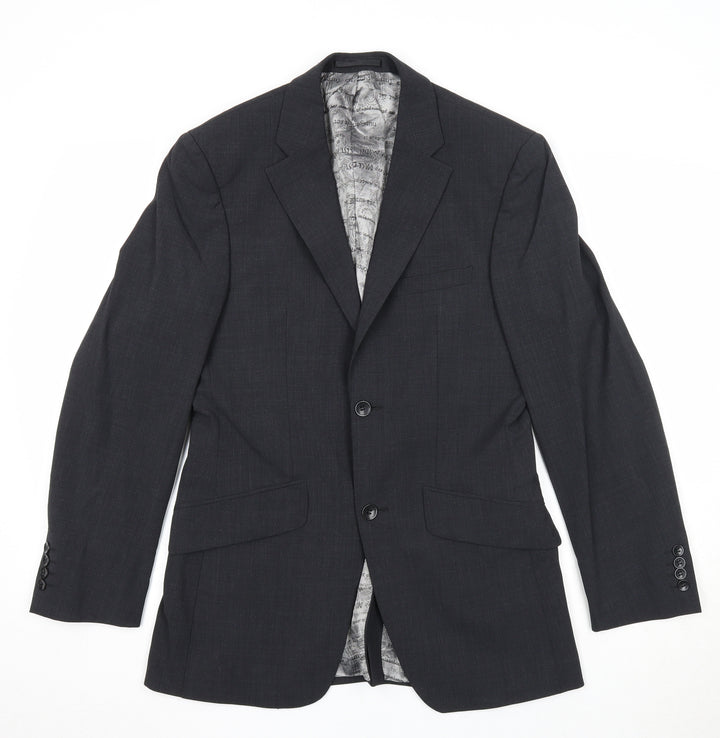 REMUS Mens Grey Wool Jacket Suit Jacket Size 36 Regular