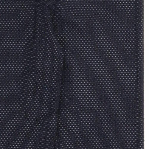 Dorothy Perkins Womens Blue Polka Dot Polyester Trousers Size 12 Regular