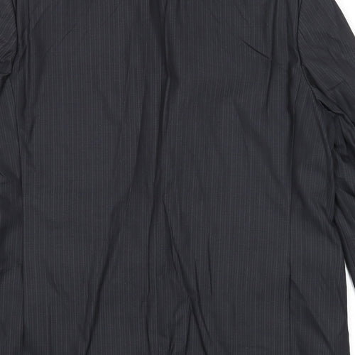 BARUTTI Mens Grey Striped Wool Jacket Suit Jacket Size 42 Regular
