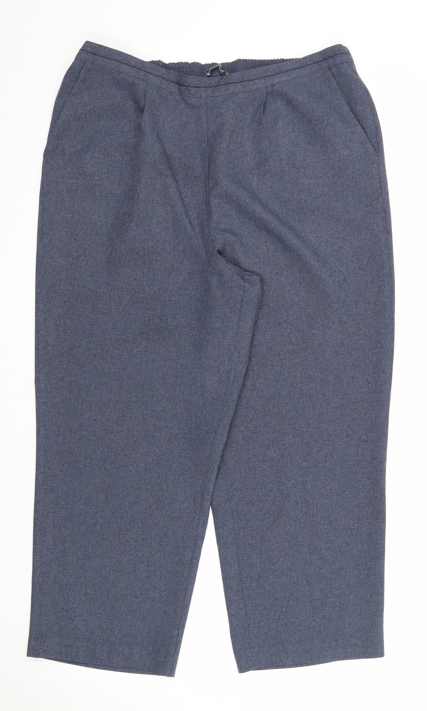 Bonmarché Womens Blue Polyester Trousers Size 16 Regular