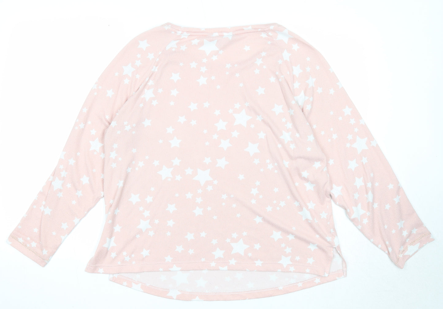 Dorothy Perkins Womens Pink Round Neck Geometric Polyester Pullover Jumper Size M - Star Pattern