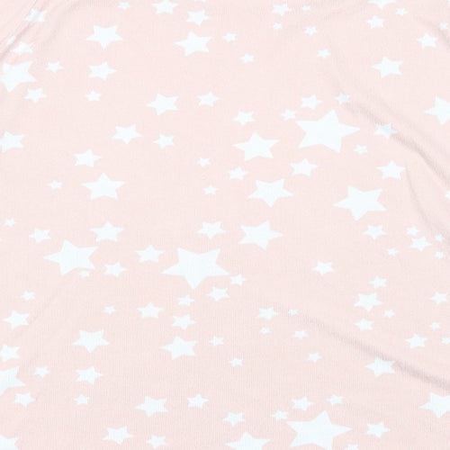 Dorothy Perkins Womens Pink Round Neck Geometric Polyester Pullover Jumper Size M - Star Pattern