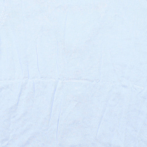 Bonmarché Womens Blue V-Neck Acrylic Cardigan Jumper Size M