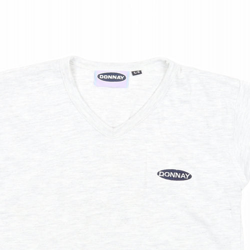 Donnay Boys Grey Polyester Basic T-Shirt Size 5-6 Years V-Neck Pullover