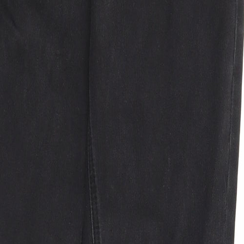 S.insay Womens Black Cotton Straight Jeans Size 12 Regular Zip