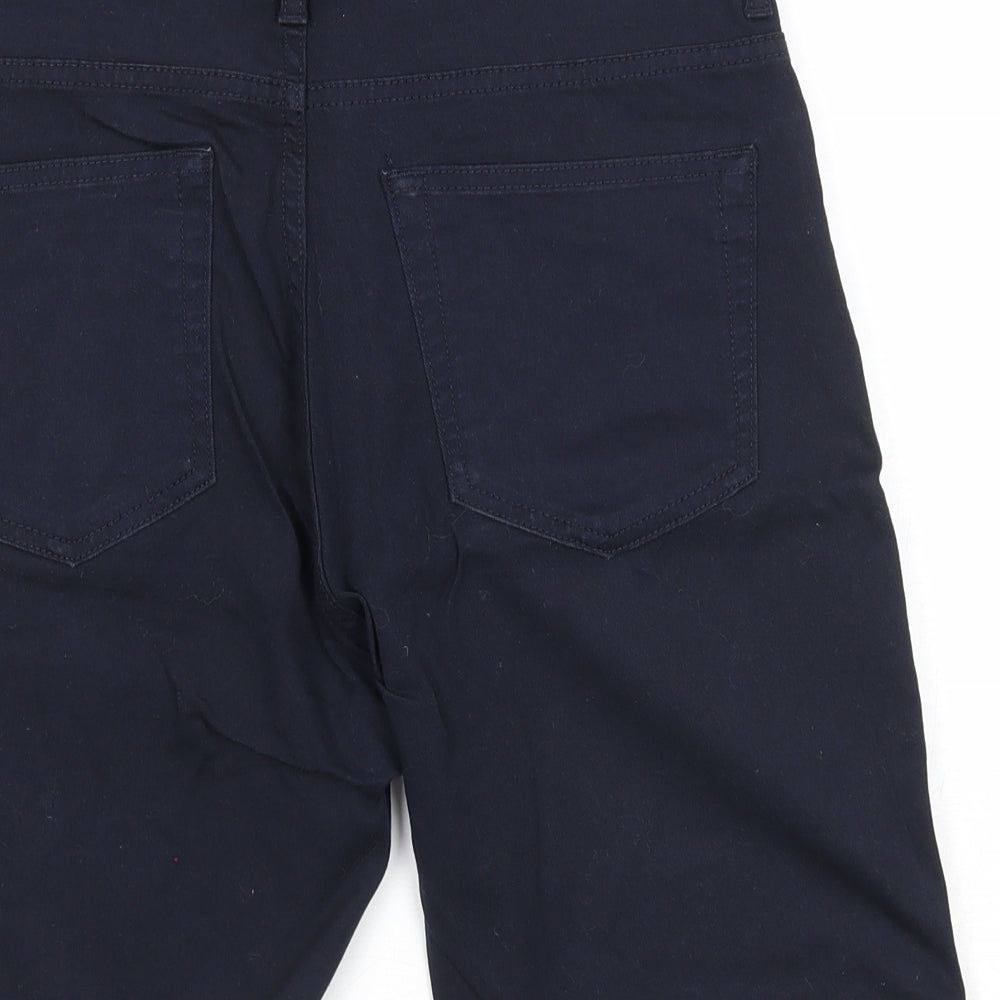 H&M Mens Blue Cotton Chino Shorts Size 29 in Slim Zip