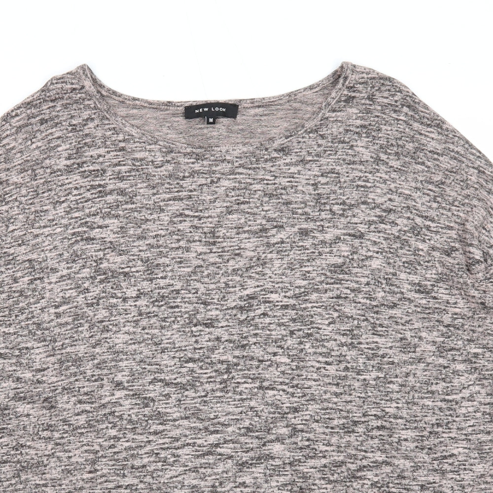 New Look Womens Black Round Neck Viscose Pullover Jumper Size M