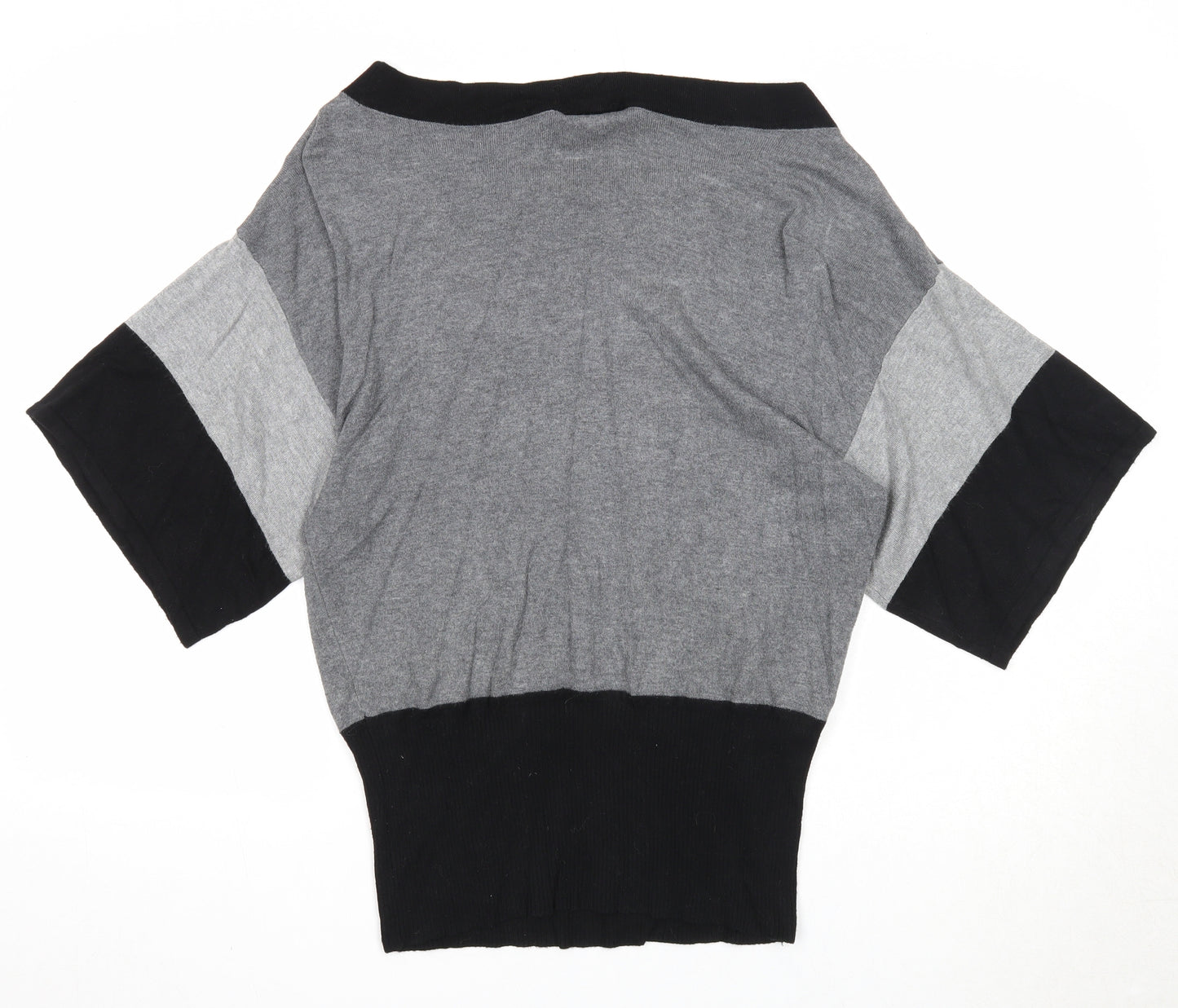 Wallis Womens Grey Boat Neck Viscose Pullover Jumper Size S