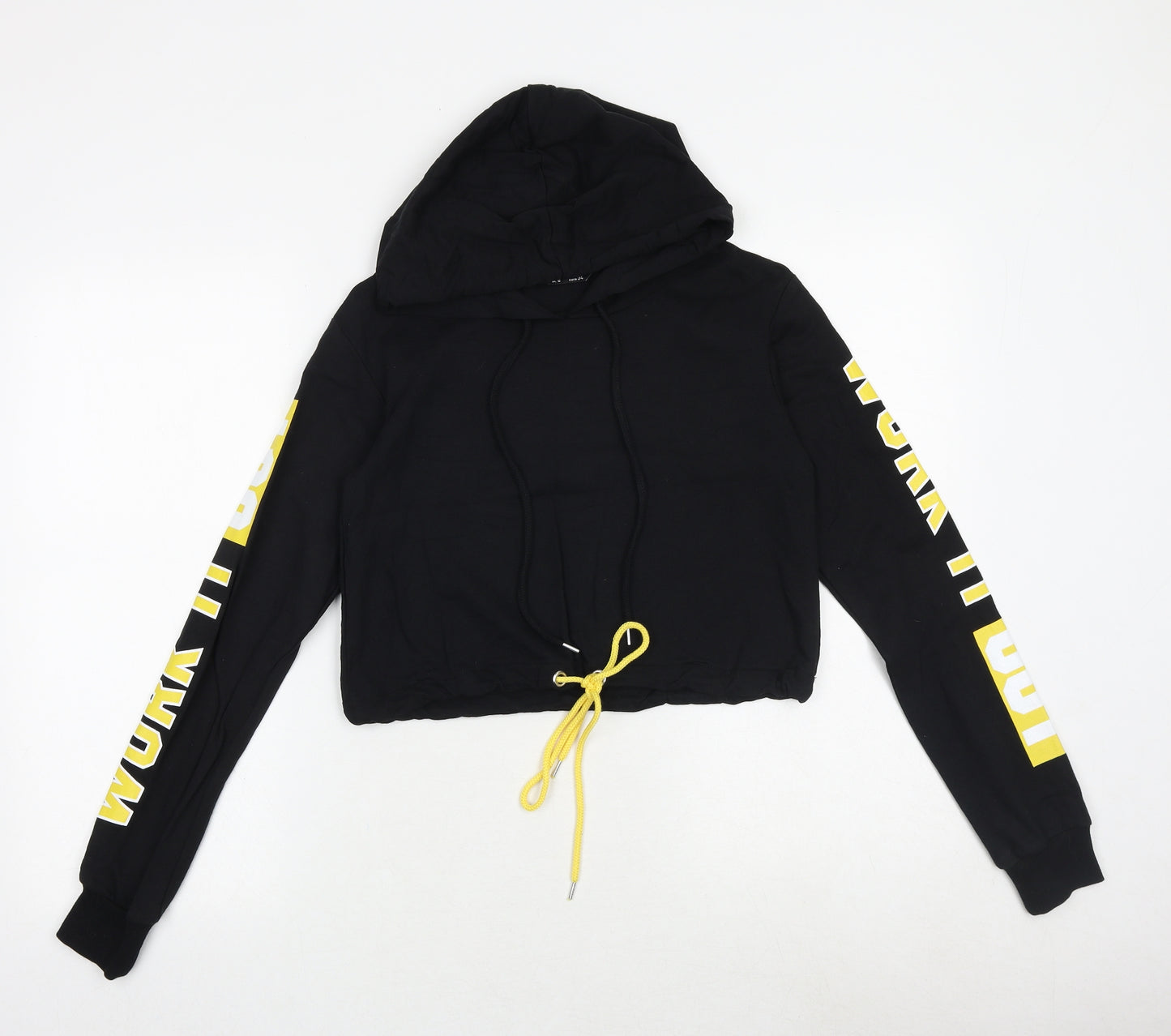 Select Womens Black Cotton Pullover Hoodie Size 6 Pullover - Work It Out