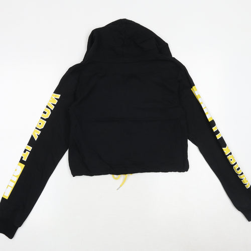 Select Womens Black Cotton Pullover Hoodie Size 6 Pullover - Work It Out