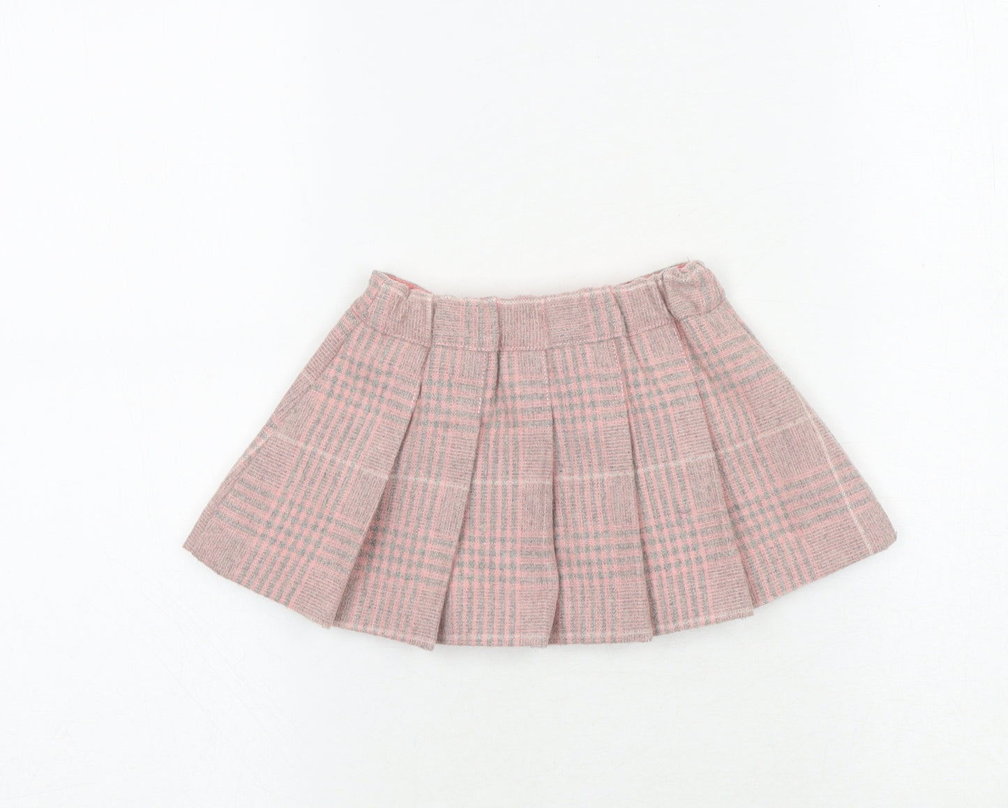 NEXT Baby Pink Geometric Wool Skater Skirt Size 6-9 Months Pull On