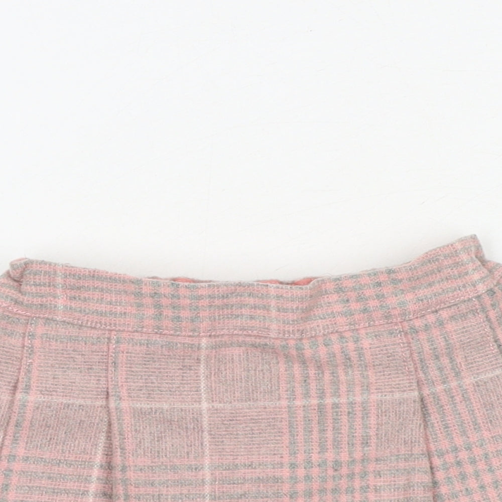 NEXT Baby Pink Geometric Wool Skater Skirt Size 6-9 Months Pull On