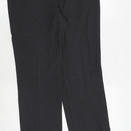Marks and Spencer Womens Grey Viscose Trousers Size 10 Regular Zip