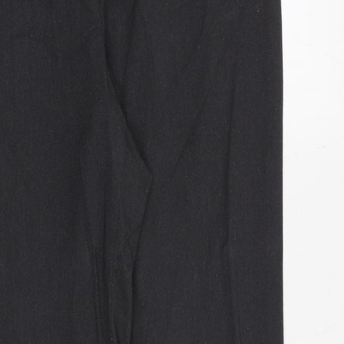 Marks and Spencer Womens Grey Viscose Trousers Size 10 Regular Zip
