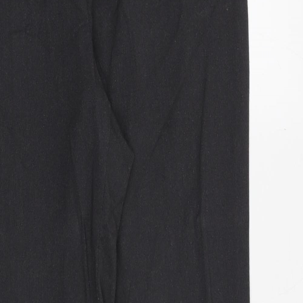 Marks and Spencer Womens Grey Viscose Trousers Size 10 Regular Zip
