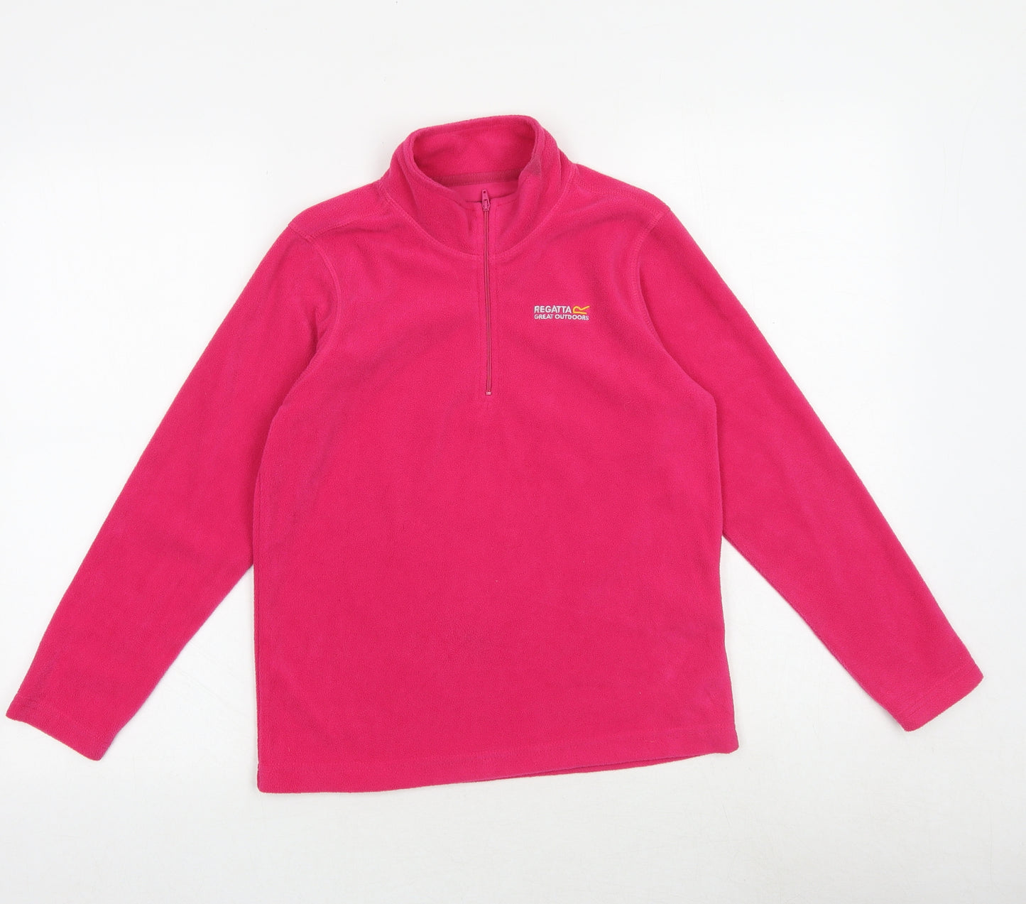 Regatta Girls Pink Polyester Pullover Sweatshirt Size 11-12 Years Zip