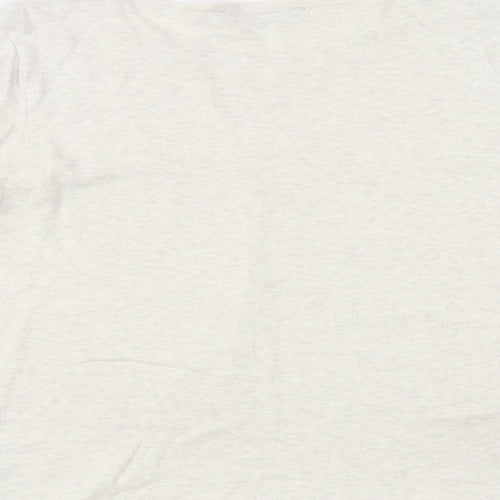 Bonmarché Womens Beige Round Neck Cotton Pullover Jumper Size 16 - Size 16-18