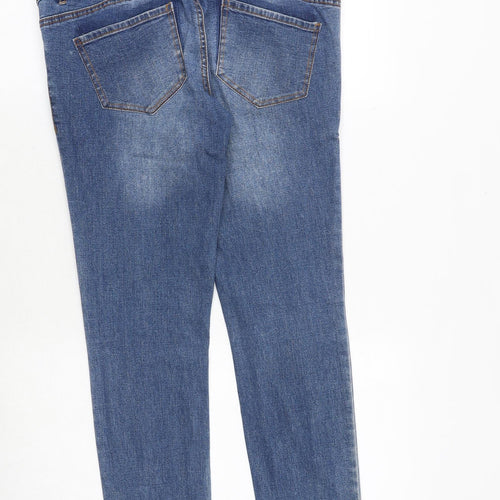 Mamalicious Womens Blue Cotton Skinny Jeans Size 35 in Regular