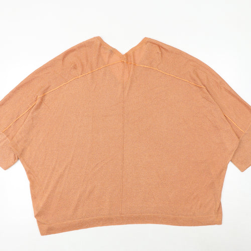 NEXT Womens Orange Viscose Basic Blouse Size XL V-Neck
