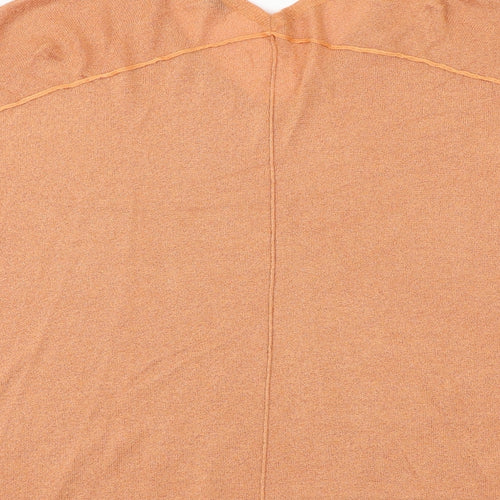 NEXT Womens Orange Viscose Basic Blouse Size XL V-Neck