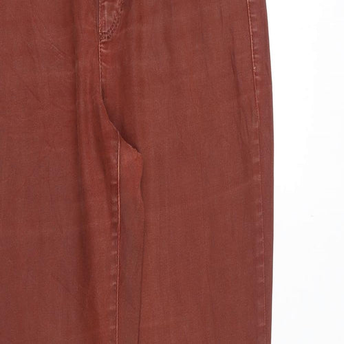 cambia Womens Orange Polyester Straight Jeans Size 30 in Regular Zip