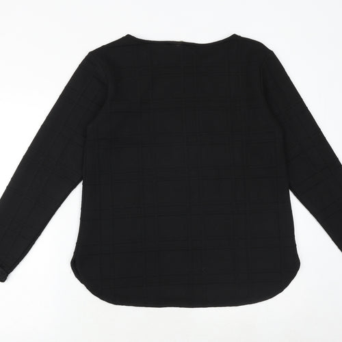 H&M Womens Black Round Neck Polyester Pullover Jumper Size S