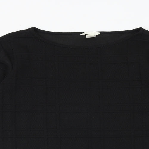 H&M Womens Black Round Neck Polyester Pullover Jumper Size S