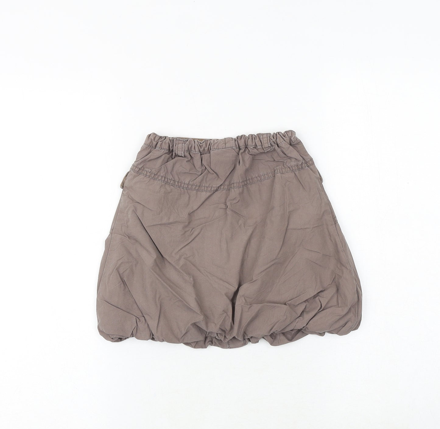 MINIMODE Girls Brown 100% Cotton A-Line Skirt Size 5-6 Years Regular Button