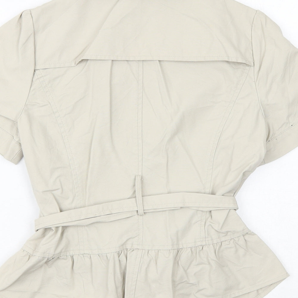 Debenhams Womens Beige Jacket Size 10 Button