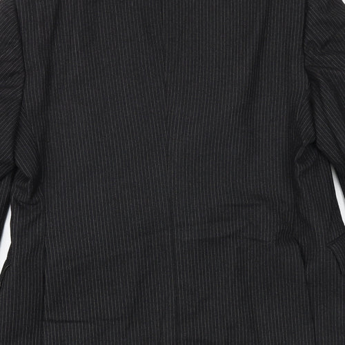 Jackson The Tailor Mens Black Striped Polyester Jacket Suit Jacket Size 38 Regular