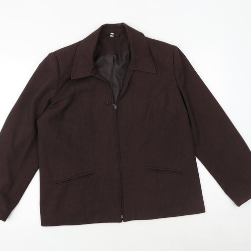EWM Womens Brown Jacket Size 16 Zip