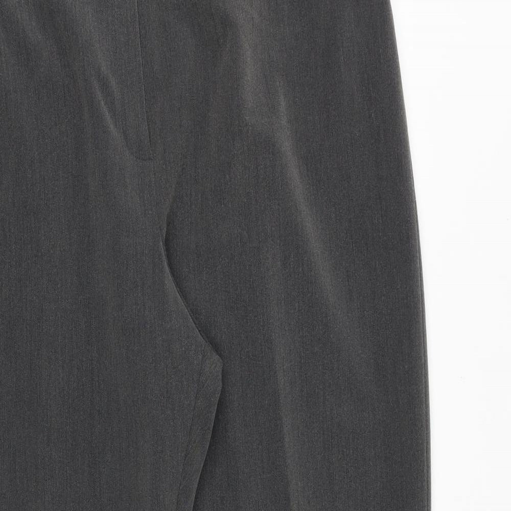 Debenhams Womens Grey Polyester Trousers Size 18 Regular Zip
