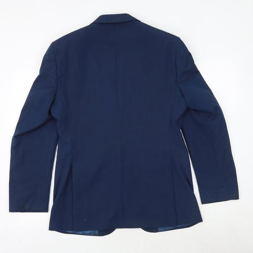 Marks and Spencer Mens Blue Polyester Jacket Suit Jacket Size 38 Regular