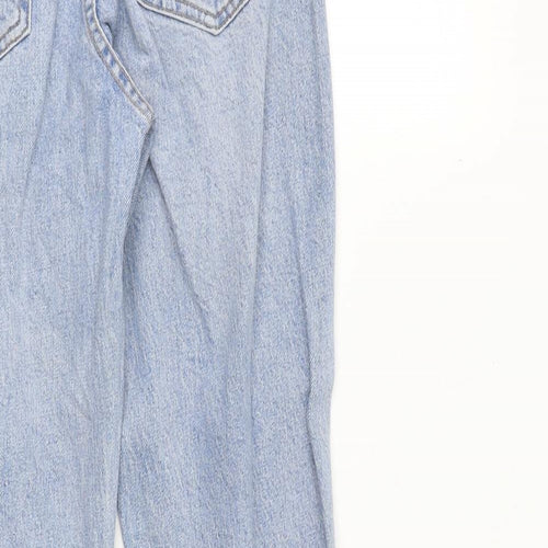 Topshop Womens Blue Cotton Straight Jeans Size 26 in Regular Zip