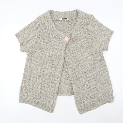 EDITIONS Womens Beige V-Neck Acrylic Pullover Jumper Size 18