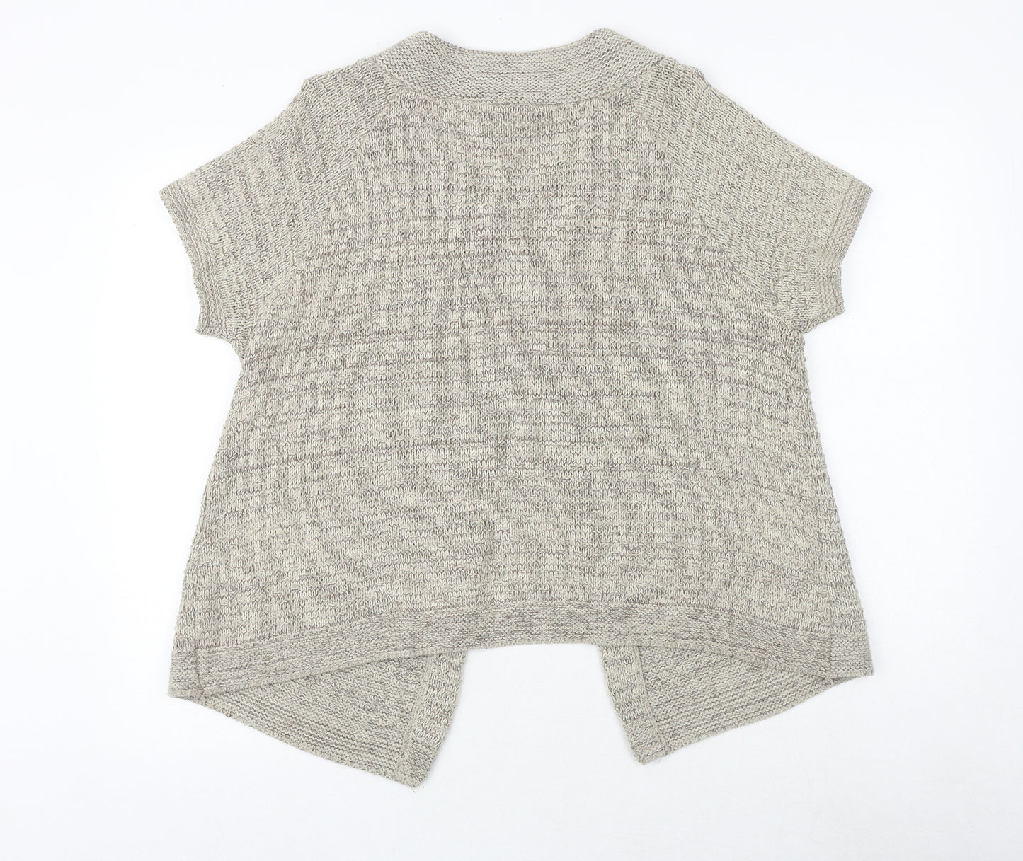 EDITIONS Womens Beige V-Neck Acrylic Pullover Jumper Size 18