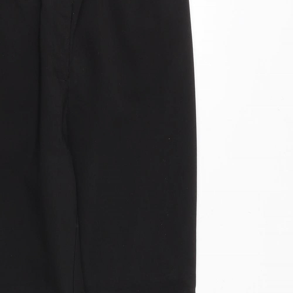 H&M Womens Black Cotton Dress Pants Trousers Size 8 Regular Zip