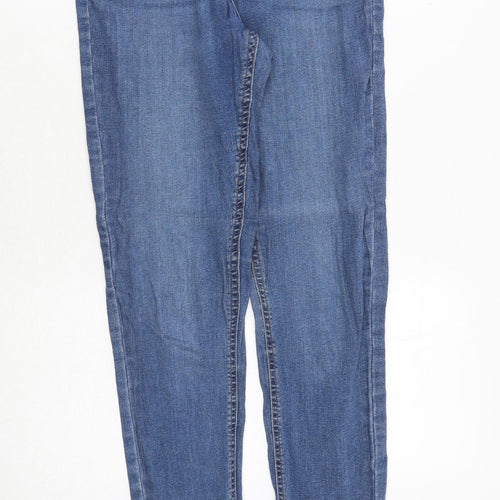 Amisu Womens Blue Polyester Skinny Jeans Size 6 Regular Zip
