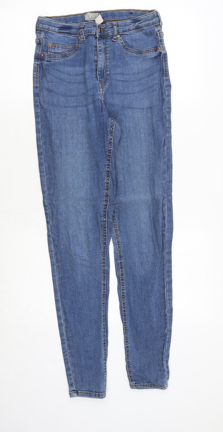 Amisu Womens Blue Polyester Skinny Jeans Size 6 Regular Zip