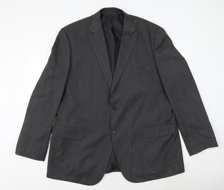 Marks and Spencer Mens Grey Polyester Jacket Suit Jacket Size 46 Regular