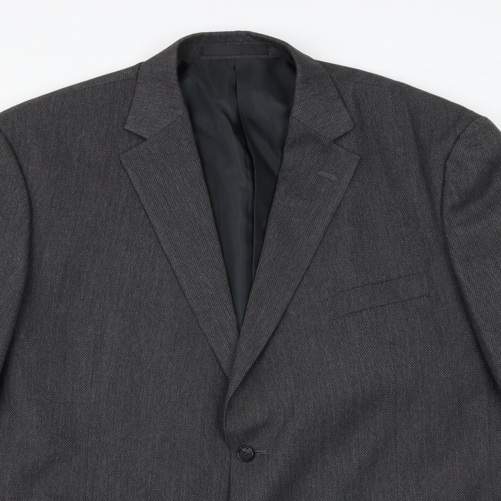 Marks and Spencer Mens Grey Polyester Jacket Suit Jacket Size 46 Regular