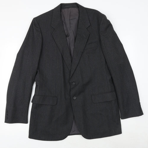 St Michael Mens Black Polyester Jacket Suit Jacket Size 42 Regular