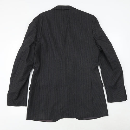 St Michael Mens Black Polyester Jacket Suit Jacket Size 42 Regular