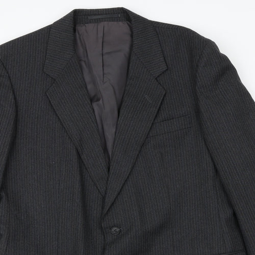 St Michael Mens Black Polyester Jacket Suit Jacket Size 42 Regular