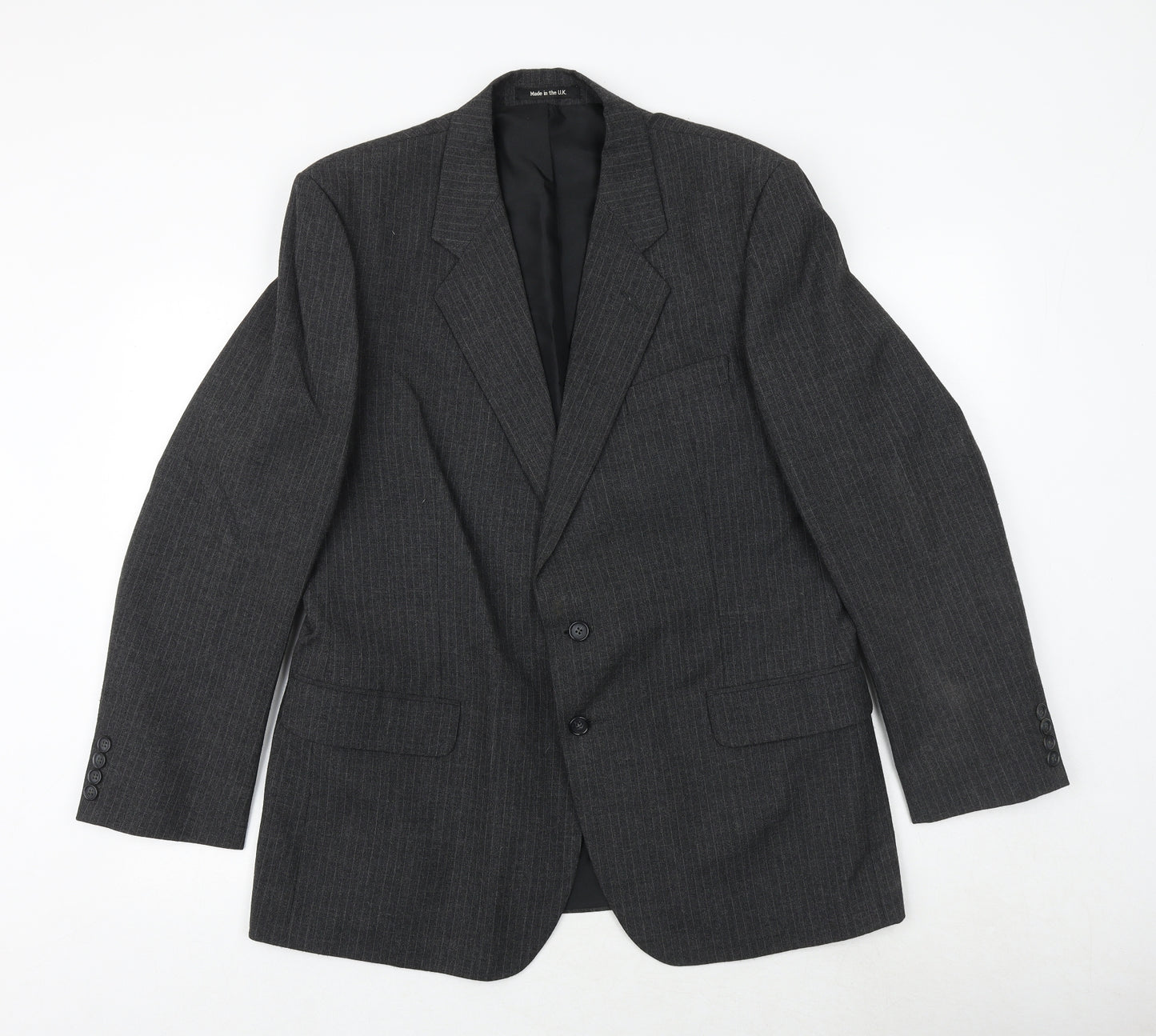 St Michael Mens Grey Polyester Jacket Suit Jacket Size 42 Regular