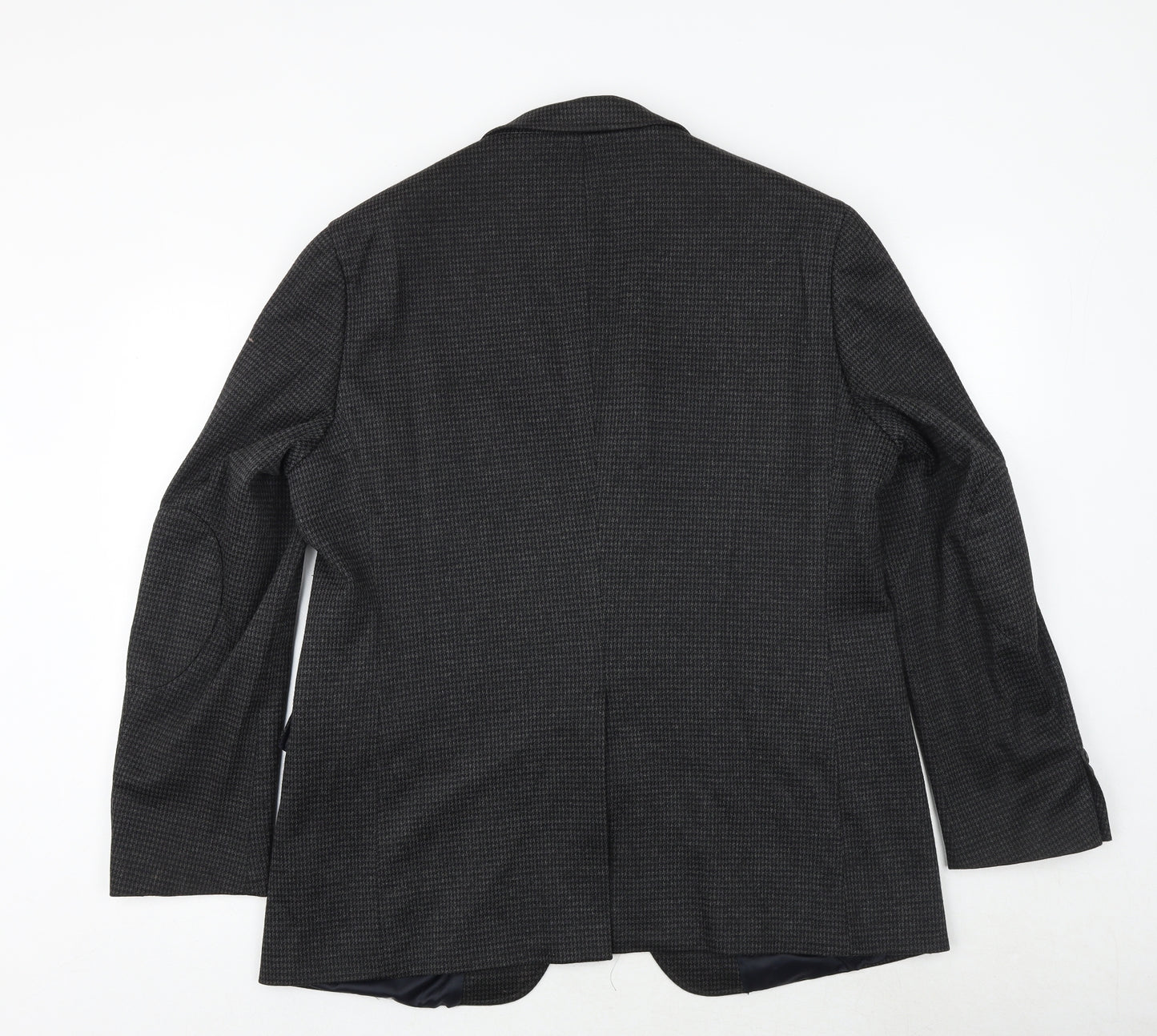 Marks and Spencer Mens Grey Geometric Polyester Jacket Suit Jacket Size 42 Regular